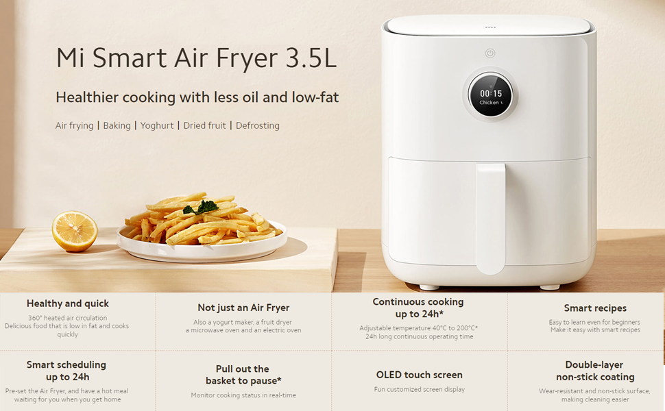 Xiaomi Mi Smart Air Fryer 3.5 Litre, BHR4857HK
